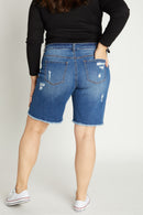 (PRE PACK) Plus size Destructed Bermuda Denim Shorts ESP3400XL