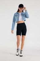 (PRE PACK) Basic Crop Denim Jacket EJ2056