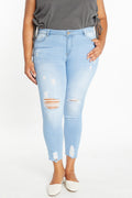 (OPEN PACK) Plus Size Distressed Skinny Jeans WEP3001XL