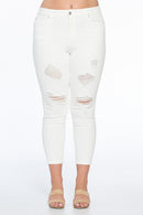 (OPEN PACK) Plus size Distressed Ankle Skinny Jeans WEP3228XL
