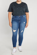 (PRE PACK) Plus size Authentic Mid Rise Skinny Jeans EP3485XL