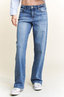 (OPEN PACK) Mid Waist Loose Straight Jeans WEP3580