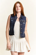 (PRE PACK) Destructed Regular Fit Denim Vest EV5010