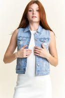 (PRE PACK) Destructed Regular Fit Denim Vest EV5010