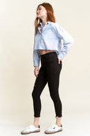 (PRE PACK) High Rise Distressed Chew Hem Ankle Skinny Jeans EP3382