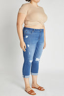 (PRE PACK) Plus size Distressed Crop Skinny Jeans EP3413XL