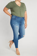 (PRE PACK) Plus size Destructed Push Up Skinny Jeans EP3488XL