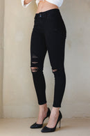 (PRE PACK) 2 Button Waist Band Ankle Skinny Jeans EP3492