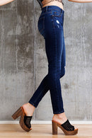 (OPEN PACK) Mid Rise Destructed Skinny Jeans WEP3533