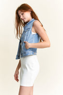 (PRE PACK) Destructed Regular Fit Denim Vest EV5010