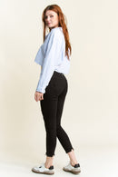 (PRE PACK) High Rise Distressed Chew Hem Ankle Skinny Jeans EP3382