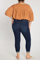 (PRE PACK) Plus size Mid Rise Push Up Ankle Skinny Jeans EP3424XL