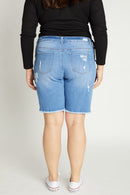 (PRE PACK) Plus size Destructed Bermuda Denim Shorts ESP3400XL