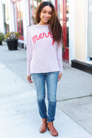 Mauve Wavy Ribbed Merry Top