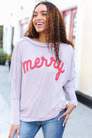 Mauve Wavy Ribbed Merry Top