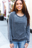 Black Washed French Terry Top