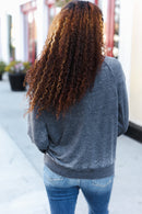 Black Washed French Terry Top