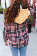 Mocha Plaid Sherpa Hoodie