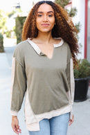 Olive & Taupe Thermal Top