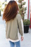 Olive & Taupe Thermal Top