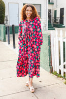 Look Adorable Ribbon Bow Tie Babydoll Tiered Maxi Dress (Open Pack)