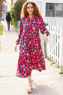 Look Adorable Ribbon Bow Tie Babydoll Tiered Maxi Dress (Open Pack)