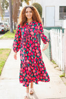 Look Adorable Ribbon Bow Tie Babydoll Tiered Maxi Dress (Open Pack)