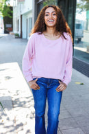 Feel Your Best Mauve Ribbed Brushed Hacci Sweater (Open Pack)