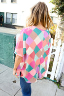 Textured Multi Gingham Top