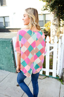 Textured Multi Gingham Top