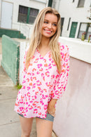 Blush & Fuchsia Animal Top