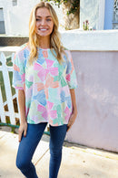 Bow Print Waffle Fabric Tee (3pc)