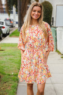 Floral Design Synch Waist Dress