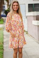 Floral Design Synch Waist Dress