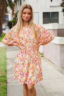 Floral Design Synch Waist Dress