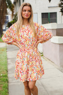 Floral Design Synch Waist Dress