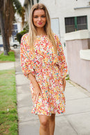 Floral Design Synch Waist Dress