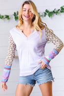 Lilac Animal & Aztec Notched Top (Open Pack)