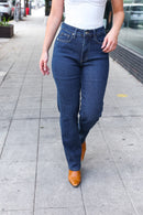 Judy Blue Dark Wash High Waisted Straight Fit Jeans (Open Pack)