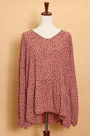 Plus Animal Babydoll Blouse (5pc)