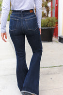 Judy Blue Dark Wash Raw Hem Jeans (Open Pack)