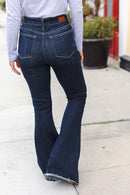 Judy Blue Dark Wash Raw Hem Jeans (Open Pack)