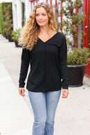 Plus Black Thermal Out Seam Top