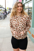 Easy Living Brown & Blush Animal Print Hoodie (Open Pack)