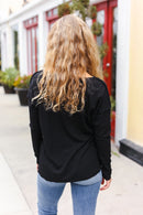 Plus Black Thermal Out Seam Top