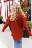 Brick Brushed Button Shacket