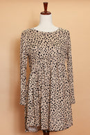 Taupe Animal Babydoll Dress