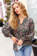Olive Animal Woven Top