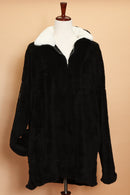 Plus Black Sherpa Sweater