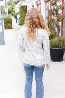 Olive Brushed Camo Twist Top